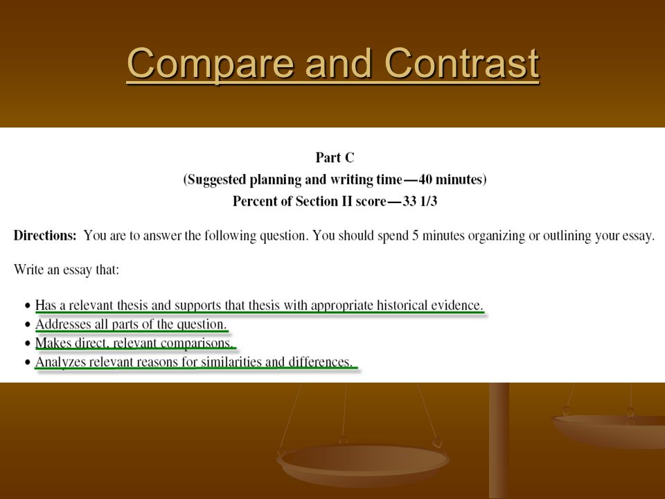 Compare and contrast essay powerpoints
